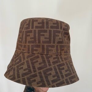 Fendi Reversible Brown Bucket Hat